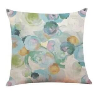 Floral Garden Blue Pillow Cover | 18”